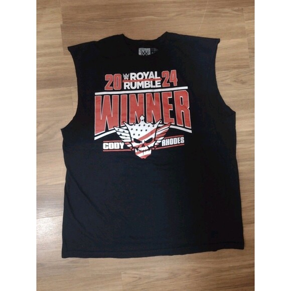 Royal Rumble Winner 2024 WWE Mens XL T-Shirt Cut Off Metal - Picture 2 of 7